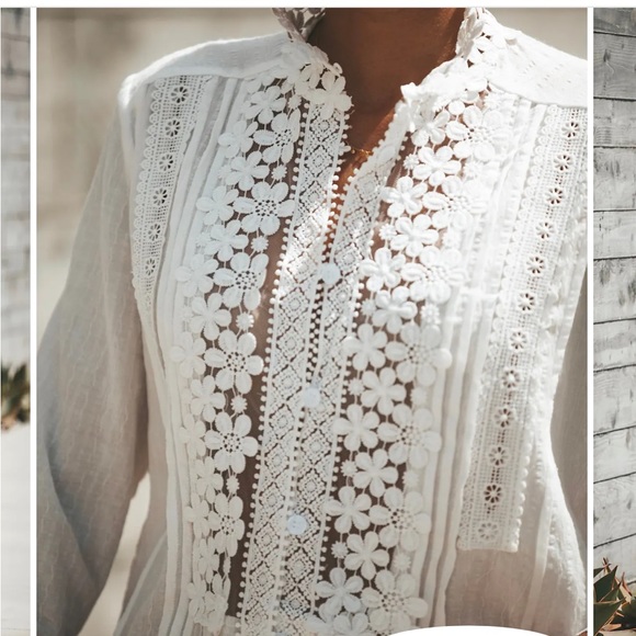 NWOT VICI Sweet Mary Crochet Lace Top - Picture 3 of 15